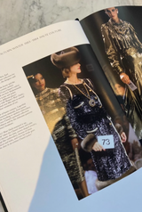 Important Fall 1983 Chanel by Karl Lagerfeld Haute Couture Runway Look 73 Metallic Panne Velvet Dress