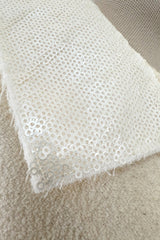 Cruise 2012 Chanel by Karl Lagerfeld Runway Look 8 Ivory Suit w Jewels, Sequin Details & Silver Thread