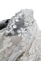 Exquisite 2011 Rodarte One Off Custom Made Silver & Lace Vogue / Kate Moss Editorial Dress