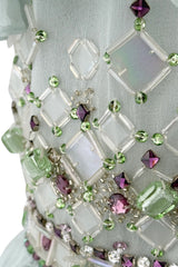 Spectacular Cruise 2009 Christian Dior by John Galliano Soft Pastel Blue-Green Ruffle Dress w Beading