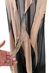 Spring 2001 Jean Louis Scherrer Haute Couture Look 22 Runway Sample Beaded Silk Chiffon & Net Dress