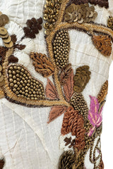 Prettiest Fall 2015 Samant Chauhan Ivory Silk Dress ư Extensive Bead Sequin & Embroidery Work