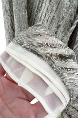 Exceptional 1970s George Stavropoulos Couture Bias Cut Grey Ribbon Silk Chiffon Dress w Sash