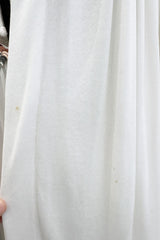 Late 1970s Ossie Clark White Jersey w Silver & Bronze Sequin Halter Dress w Matching Jacket