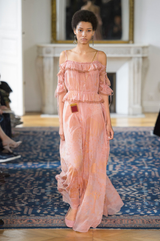 Spring 2017 Valentino by Pierpaolo Piccioli Runway Look 39 Zandra Rhodes Printed Silk Chiffon Dress