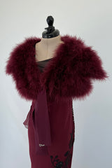 Christian Dior Fall 2006 by Galliano Beaded Dress & Feather Bolero