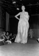 Dreamy Spring 1974 Lanvin by Jules-Francois Crahay Pale Green Floral Print One Shoulder Dress