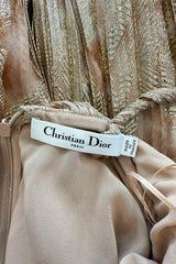 Spectacular Spring 2019 Christian Dior by Maria Grazia Chiuri Look 86 Gold Thread & Silk Dress