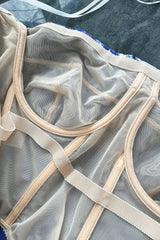 Valentino Fall 2013 by Maria Grazia Chiuri & Pierpaolo Piccioli Strapless Blue & White Dress