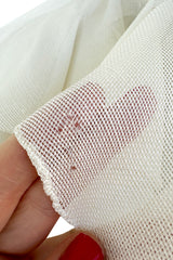 Spring 1988 Emanuel Ungaro Haute Couture Ivory Silk, Silk Net & Dotted Tulle One Shoulder Trained Mini Dress