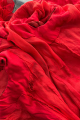 Phenomenal Fall 2011 Alexandre Vauthier Haute Couture Runway Look Hand Beaded Red Silk Chiffon Dress