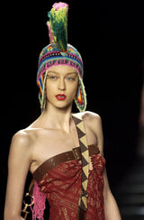 Sexy Fall 2002 Christian Dior by John Galliano Look 23 in Black Strapless Silk w Buckle Details