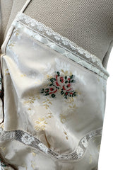 Spring 2006 Christian Dior by John Galliano Ivory Silk Top & Skirt Set w Flowers