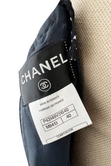 Gorgeous Spring 2012 Chanel by Karl Lagerfeld Hand Crochet Knit & Silk Chiffon Blue Dress w Scarf