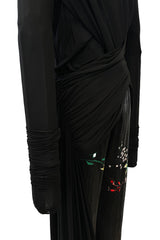 Masterpiece Fall 2001 Jean Paul Gaultier Runway Haute Couture Beaded & Embroidered Pant w Silk Jersey Top Set