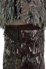 Incredible Fall 2010 Gucci by Frida Giannini Runway Look 45 Strapless Dress Covered w Pailettes & Matching Capelet