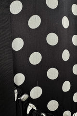 Prettiest Resort 2017 Gucci by Alessandro Michele Black & White Polka Dot Silk Chiffon Dress