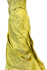 Rare Fall 2007 Nina Ricci by Olivier Theyskens Runway Look 38 Gold Metal Thread Dress
