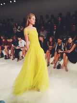 Magical Spring 2015 Ralph Lauren Purple Label Runway Look 48 Yellow Net Dress