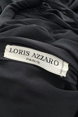 Dramatic Fall 1971 Loris Azzaro Black Jersey Full Length Cape w Hood