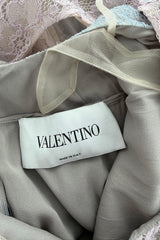 Amazing Spring 2018 Valentino by Pierpaolo Piccioli Runway Look 64 Lace, Silk & Velvet Halter Dress Set