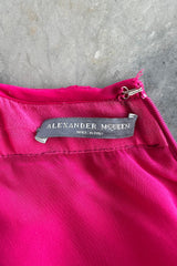 Gorgeous Pre-Fall 2011 Alexander McQueen by Sarah Burton Pink Silk Chiffon Dress w Jeweled Belt
