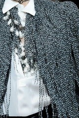 Incredible Fall 2009 Giorgio Armani Prive Haute Couture Runway Look 10 Silk Fringed Jacket