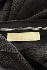 Ethereal Spring 2011 Nina Ricci by Peter Copping Black Silk Chiffon & Ivory Lace Plunge Dress