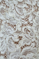 Heirloom Level Exquisite 1950s Handmade Couture White Lace Wedding Dress w a Matching Veil