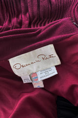 Dreamy Fall 1989 Oscar de la Renta Strapless Cashmere & Silk Dress w Matching Tassel Shawl