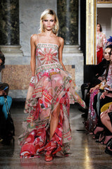 Spectacular Spring 2012 Emilio Pucci by Peter Dundas Runway Look 14 Pink Print Dress w Multi Layered Skirt