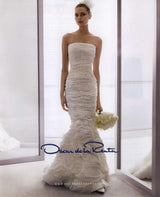 Divine Spring 2010 Oscar de la Renta Bridal Collection Strapless Ruffled Silk Organza, Silk Chiffon & Net Wedding Dress