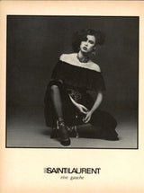 Spring 1977 Yves Saint Laurent 'Spanish Collection' Off-Shoulder Black Top & Skirt Set