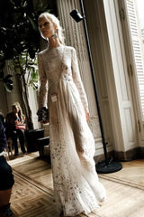 Spectacular Spring 2017 Valentino by Pierpaolo Piccioli Runway Look 52 Zandra Rhodes Print White Silk Chiffon Dress