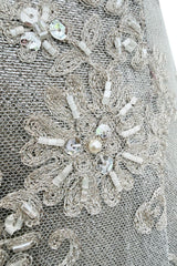Exquisite 2011 Rodarte One Off Custom Made Silver & Lace Vogue / Kate Moss Editorial Dress