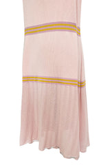 Dreamy Cruise 2004 Chanel by Karl Lagerfeld Pale Pink Knit Dress & Pastel Cardigan Set