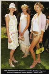Dreamy Cruise 2004 Chanel by Karl Lagerfeld Pale Pink Knit Dress & Pastel Cardigan Set
