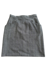 Superb Fall 1997 Alexander McQueen 'It's a Jungle Out There' Checked Embroidered Skirt & Jacket Suit Set