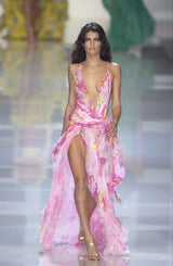 Outstanding Resort 2023 Versace by Donetella Versace Look 18 Tribute to Spring 2004 Pink Dress