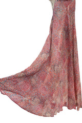 Rare c.1958 Madame Gres Haute Couture Silk Chiffon Dress & Hooded Cape Set