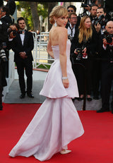 Outstanding 2014 Christian Dior by Raf Simons Strapless Palest Soft Pink Dress w Tiered Skirting