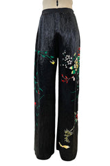 Masterpiece Fall 2001 Jean Paul Gaultier Runway Haute Couture Beaded & Embroidered Pant w Silk Jersey Top Set