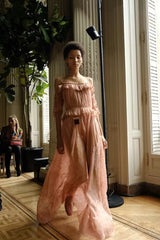 Spring 2017 Valentino by Pierpaolo Piccioli Runway Look 39 Zandra Rhodes Printed Silk Chiffon Dress