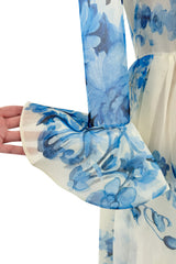 Pre-Fall 2020 Valentino by Pierpaolo Piccioli Runway Look 3 Blue & White Silk Organza Dress