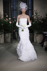 Divine Spring 2010 Oscar de la Renta Bridal Collection Strapless Ruffled Silk Organza, Silk Chiffon & Net Wedding Dress