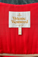 Spring 2012 Vivienne Westwood Runway Look 48 Red Silk Tulle Corset Dress w Full Netted Skirt