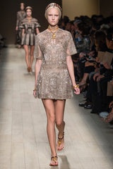 Spring 2014 Valentino by Pierpaolo Piccioli & Maria Grazia Chiuri Runway Look 62 Densely Beaded Mini Dress Play Suit