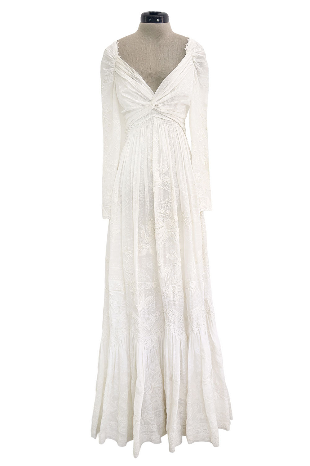 Spring 2018 Etro by Veronica Etro Runway Look 3 White Cotton Gauze Dre – Shrimpton Couture