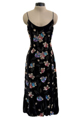 Phenomenal Fall 2005 Giorgio Armani Runway Look 88 Black Velvet Bead & Sequin Dress