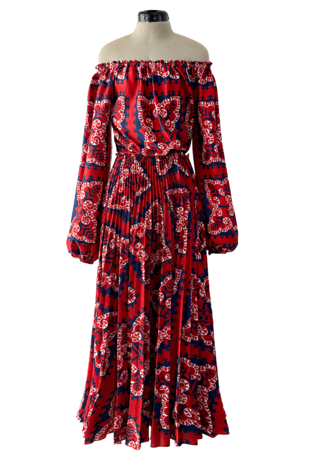 valentino off shoulder dress Chic Resort 2019 Valentino by Pierpaolo Piccioli Off Shoulder Printed –  Shrimpton Couture